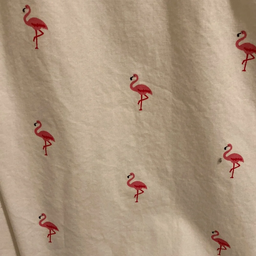 Flamingo white button down - Picture 3 of 4